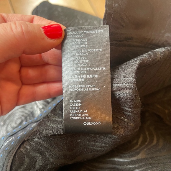 Anthropologie The Essential Slim Textured Black Pants Tall Size 10 - Picture 12 of 15